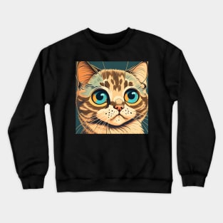 Amazing Cat Face - Funny Cats Crewneck Sweatshirt